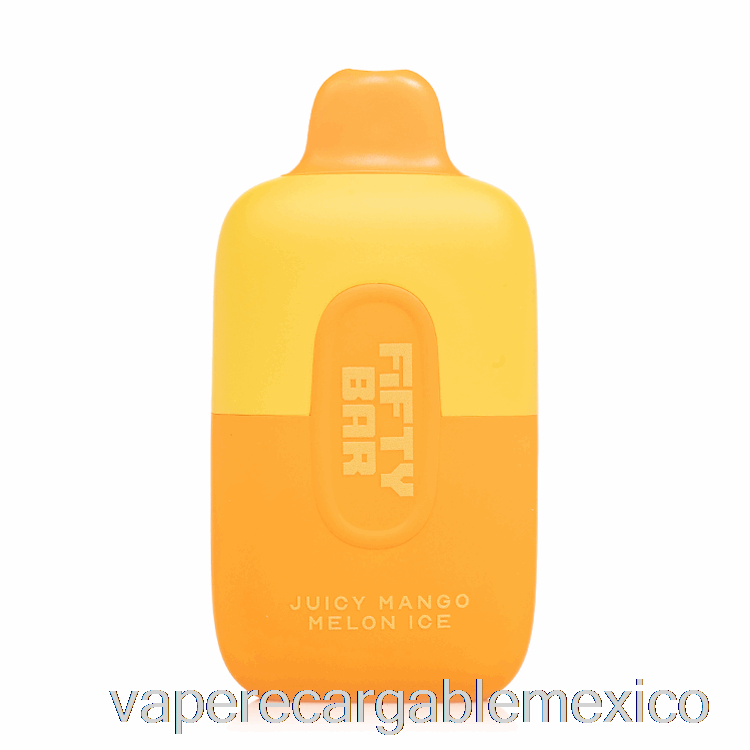 Vape Recargable Cincuenta Bar 6500 Desechable Jugoso Mango Melón Hielo